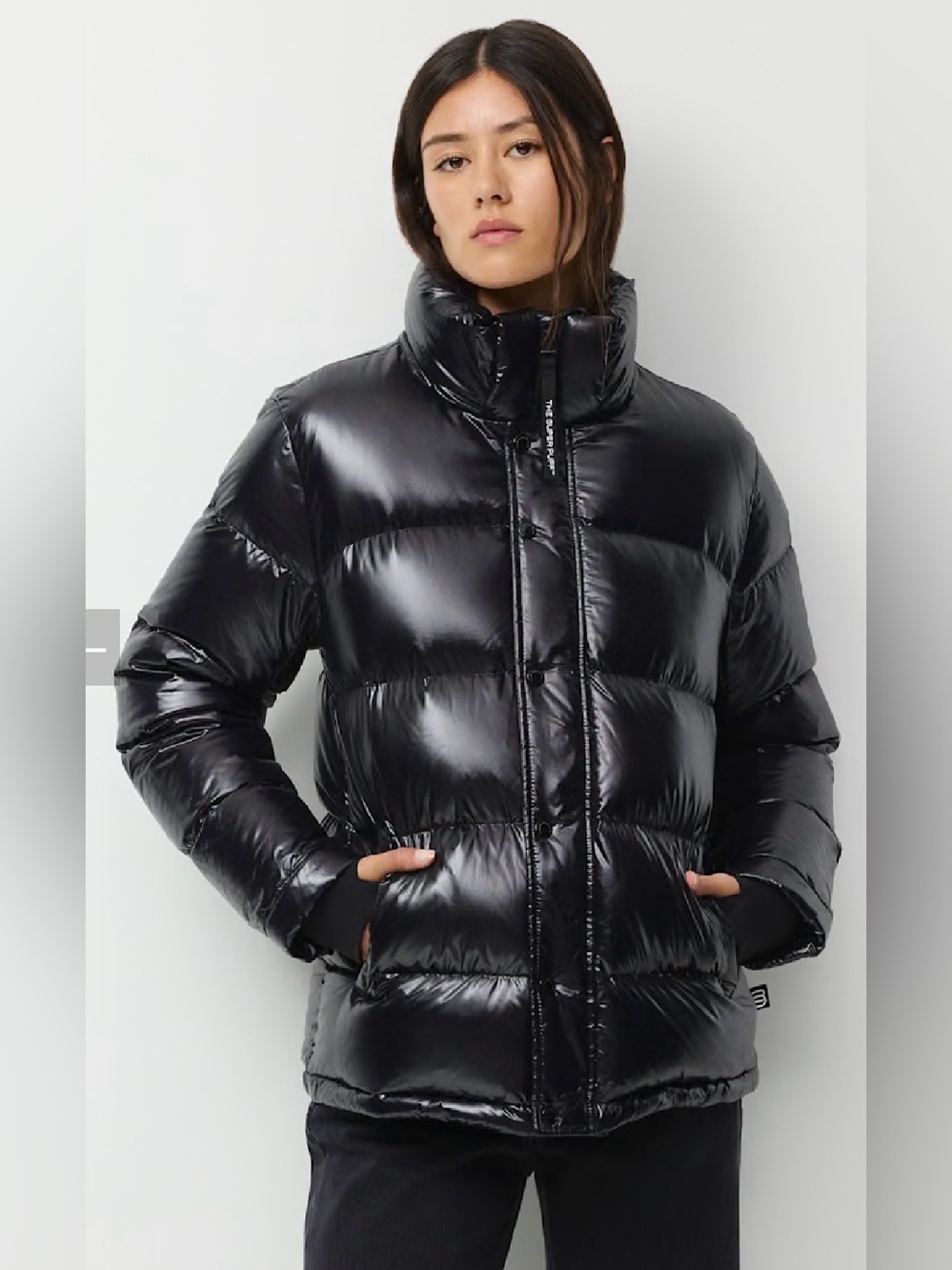 TNA Aritzia Black Super Puffer Jacket Size S